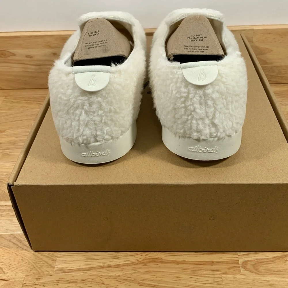 NEW Wool Lounger Fluff‎ Mens 10 Natural White Cream Merino Wool